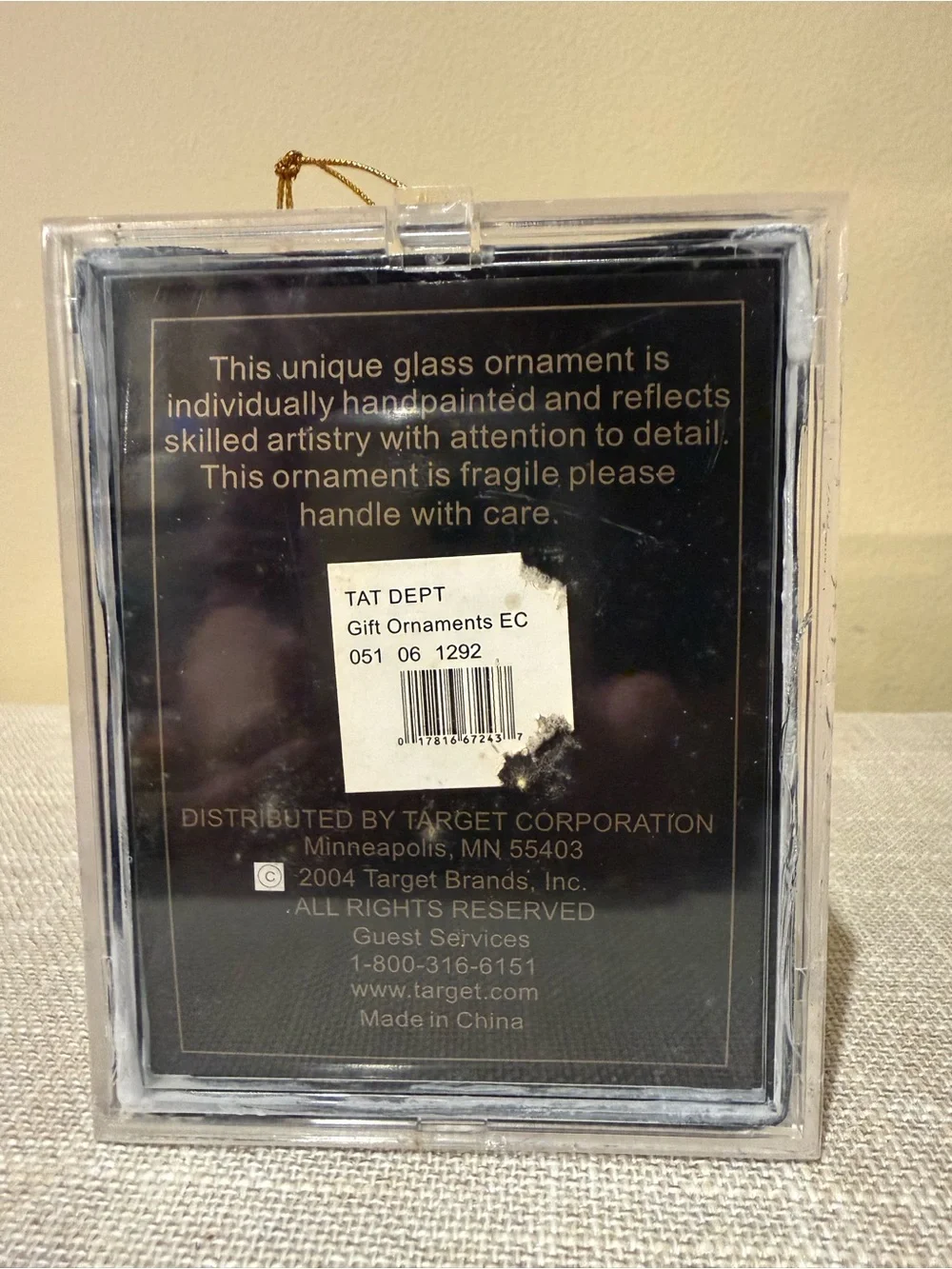 Vtg 2004 Target Our 1st Christmas Snowman Couple Handcrafted Glass Ornament NIB